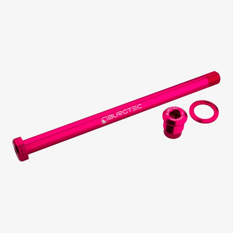 Burgtec 180mm x 12mm 1.00mm Pitch Rear Axle - Nukeproof - Barbie Pink